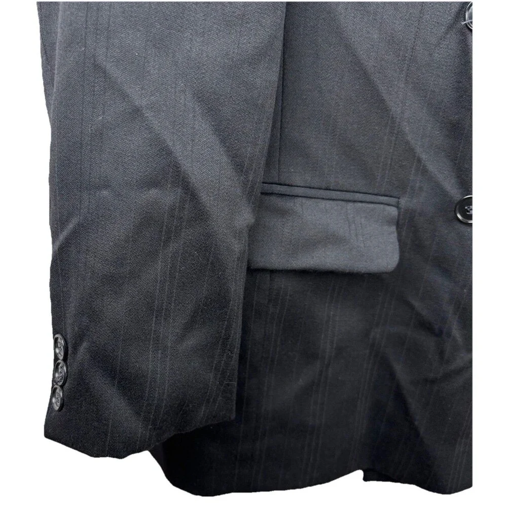 Zeidler And Zeidler Paul Rodon Mens Suit Jacket Sports Wool Black Charcoal 40R